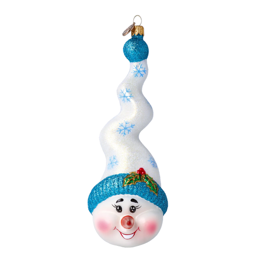 Mr. Frosty Twirl Handmade Glass Christmas ornament Snowman 2020-405