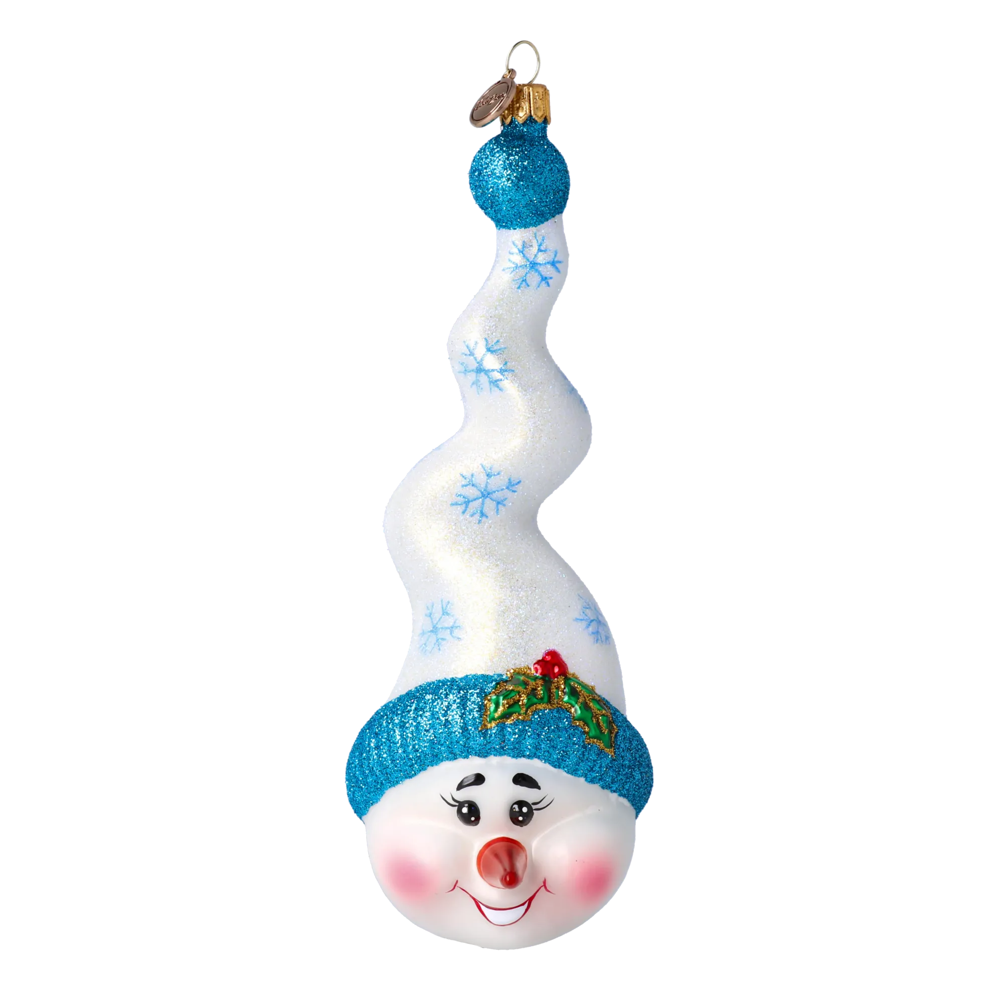 Mr. Frosty Twirl Handmade Glass Christmas ornament Snowman 2020-405