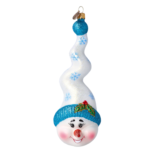 Mr. Frosty Twirl Handmade Glass Christmas ornament Snowman 2020-405