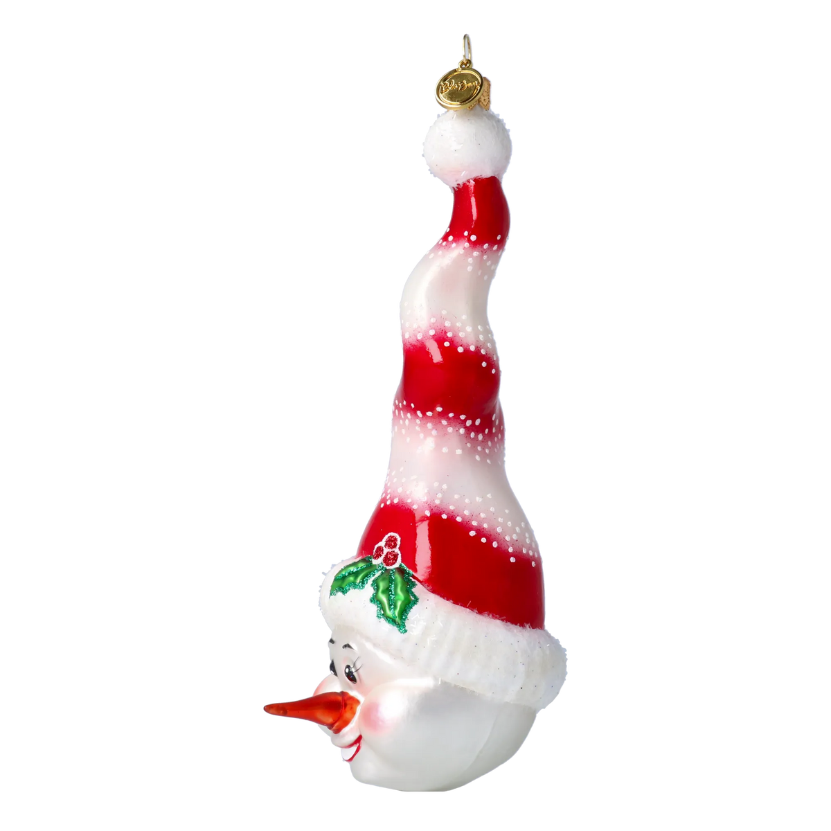 Sinuous Crimson Nomad | Hand-Painted Glass Ornament | Blubom 2020-410
