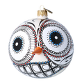 Load image into Gallery viewer, Mexican Snowman Charm. Handmade Glass Christmas ornament. 2020-414
