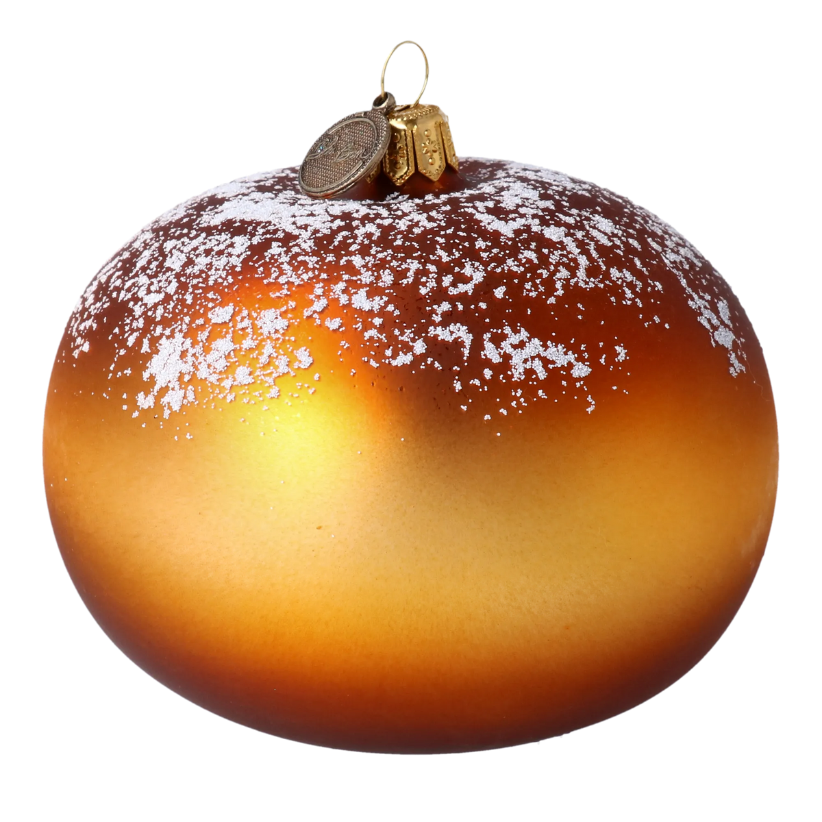 Honeyed Winter Rime | Hand-Painted Glass Ornament | Blubom 2020-444