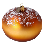 Honeyed Winter Rime | Hand-Painted Glass Ornament | Blubom 2020-444