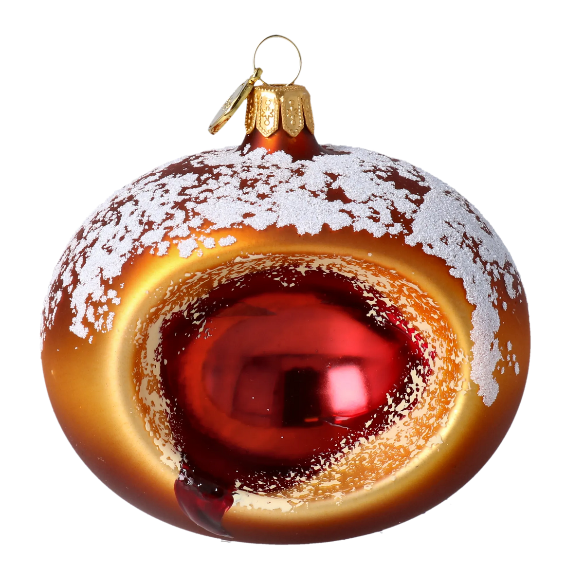 Copper Hearth Silence | Hand-Painted Glass Ornament | Blubom 2020-445