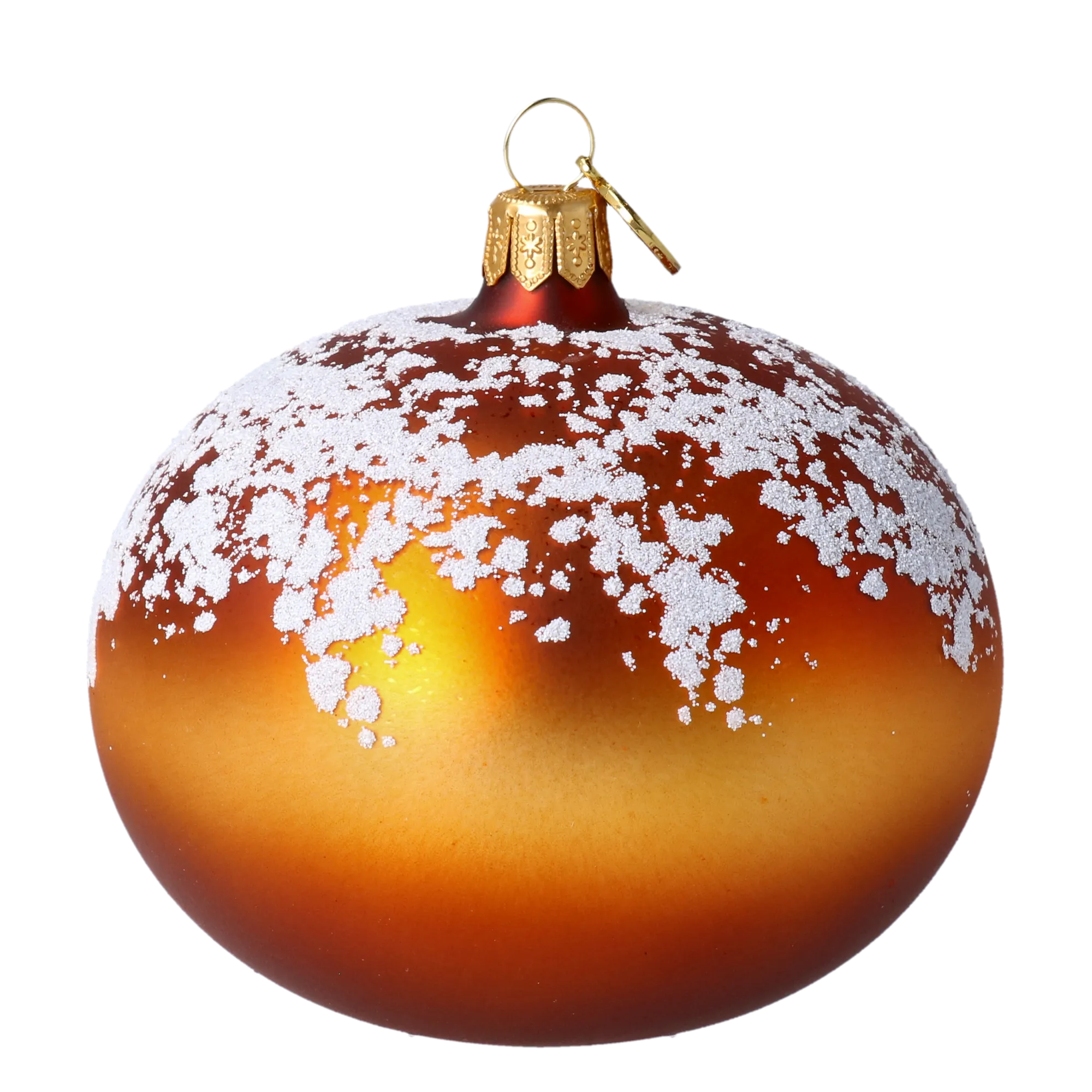 Marmalade Doughnut. Handmade Glass Christmas ornament. 2020-445