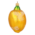 Frosted Amalfi Citron | Hand-Painted Glass Ornament | Blubom 2020-455