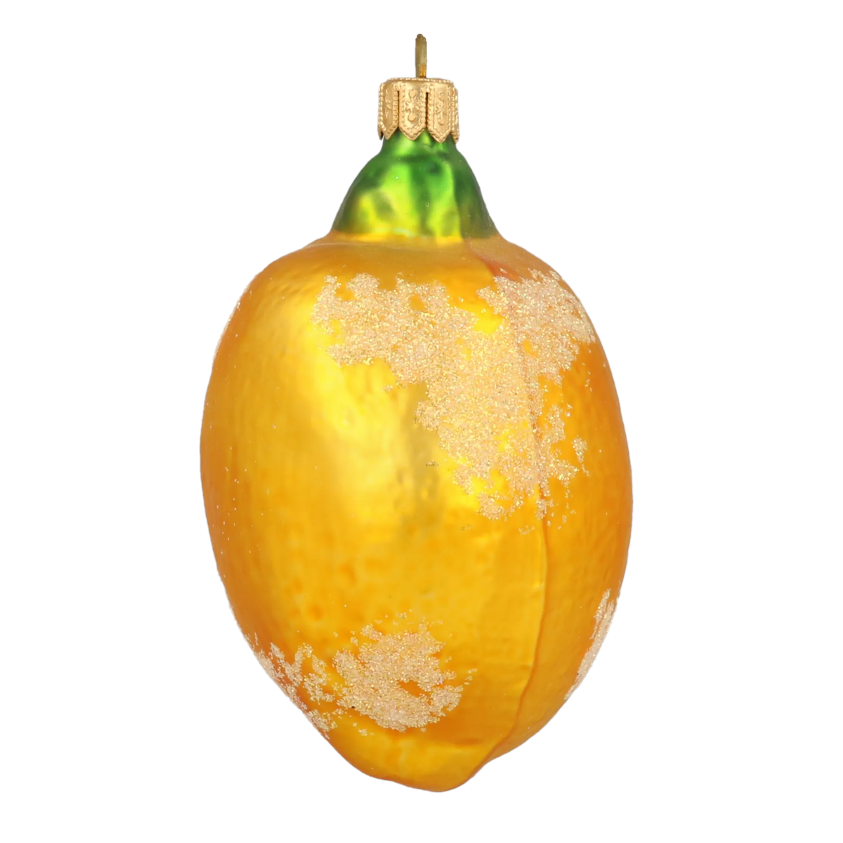 Frosted Amalfi Citron | Hand-Painted Glass Ornament | Blubom 2020-455
