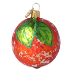 Glazed Saffron Sun | Hand-Painted Glass Ornament | Blubom 2020-457