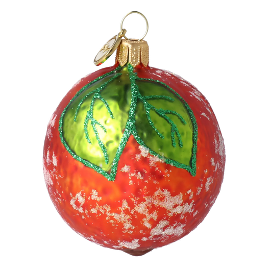 Frosted Crimson Apple Premium christmas glass ornament 2020-457