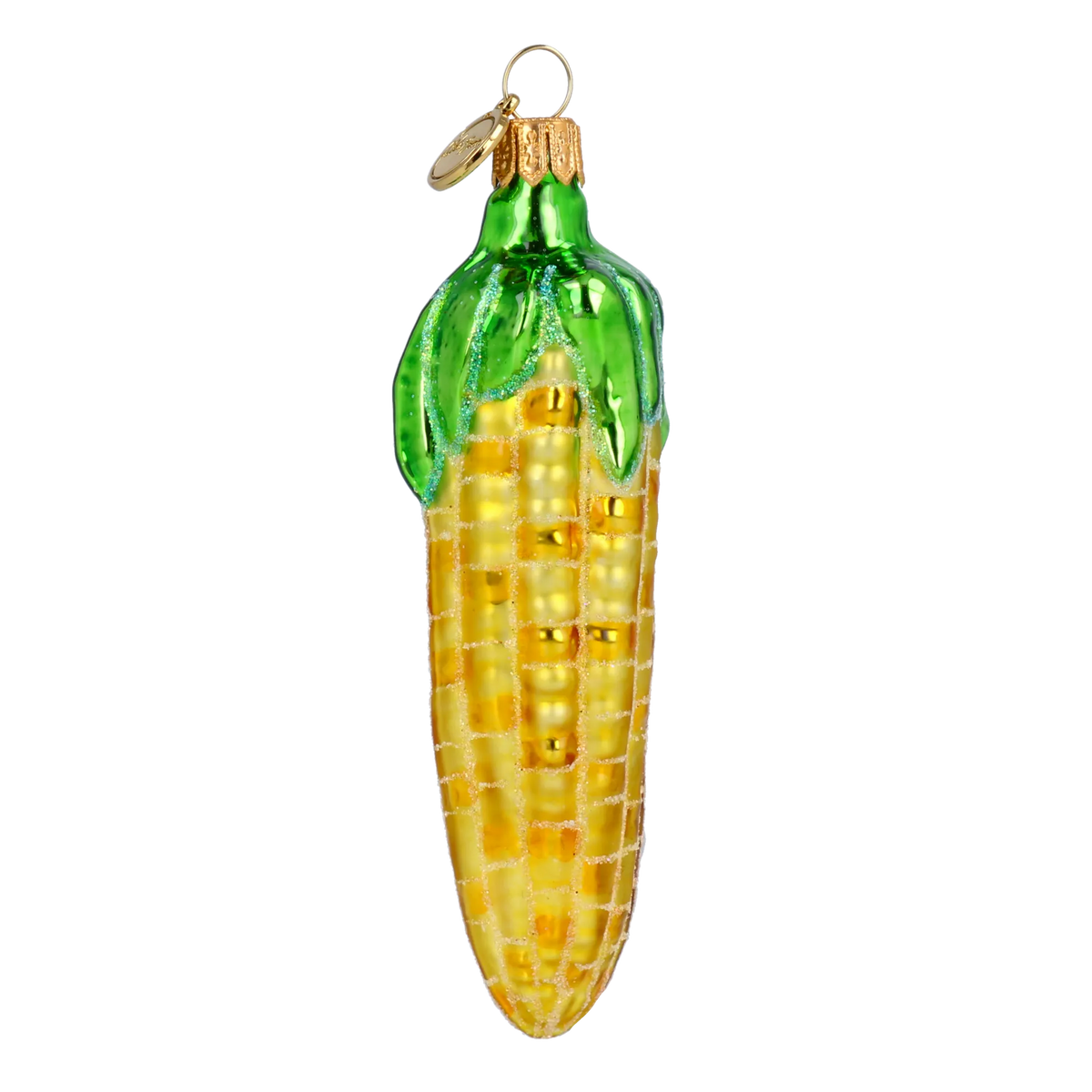 Amber Harvest Maize | Hand-Painted Glass Ornament | Blubom 2020-463