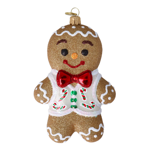 Gilded Gingerbread Gentleman Premium christmas glass ornament 2020-465