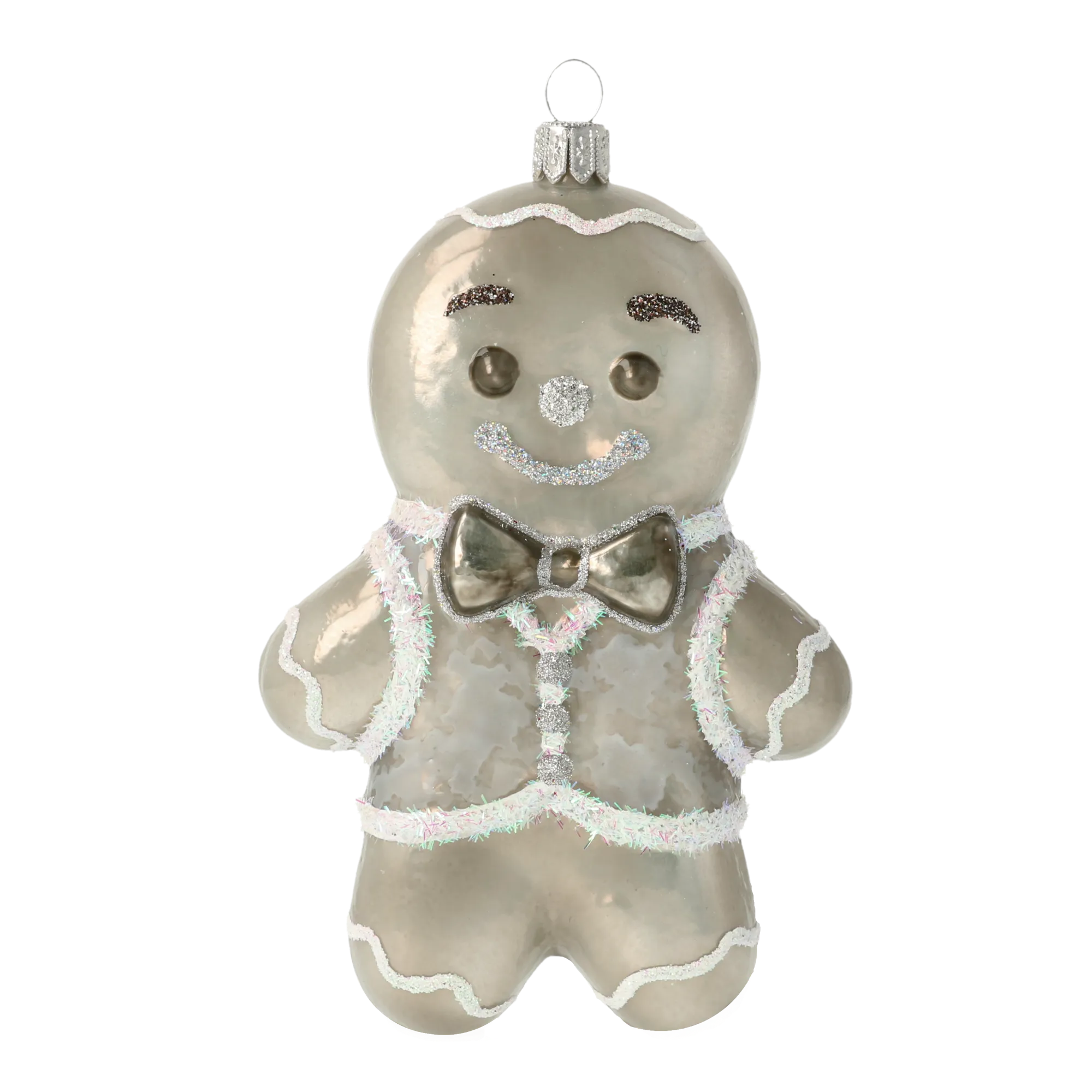 Dapper Spice Bow Tie | Hand-Painted Glass Ornament | Blubom 2020-468