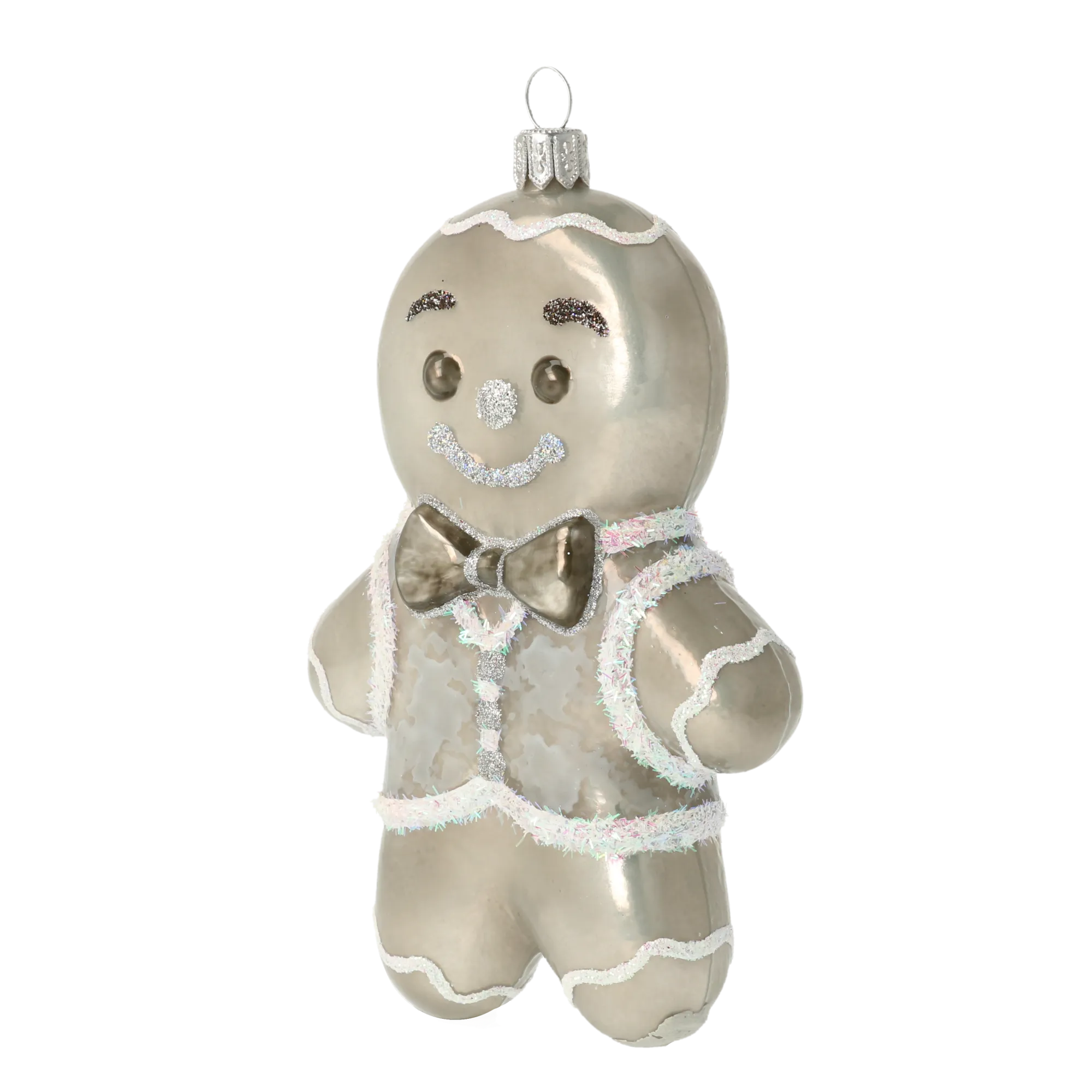 Dapper Spice Bow Tie | Hand-Painted Glass Ornament | Blubom 2020-468