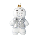 Dapper Silver Guest | Hand-Painted Glass Ornament | Blubom 2020-469