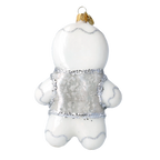 Dapper Silver Guest | Hand-Painted Glass Ornament | Blubom 2020-469