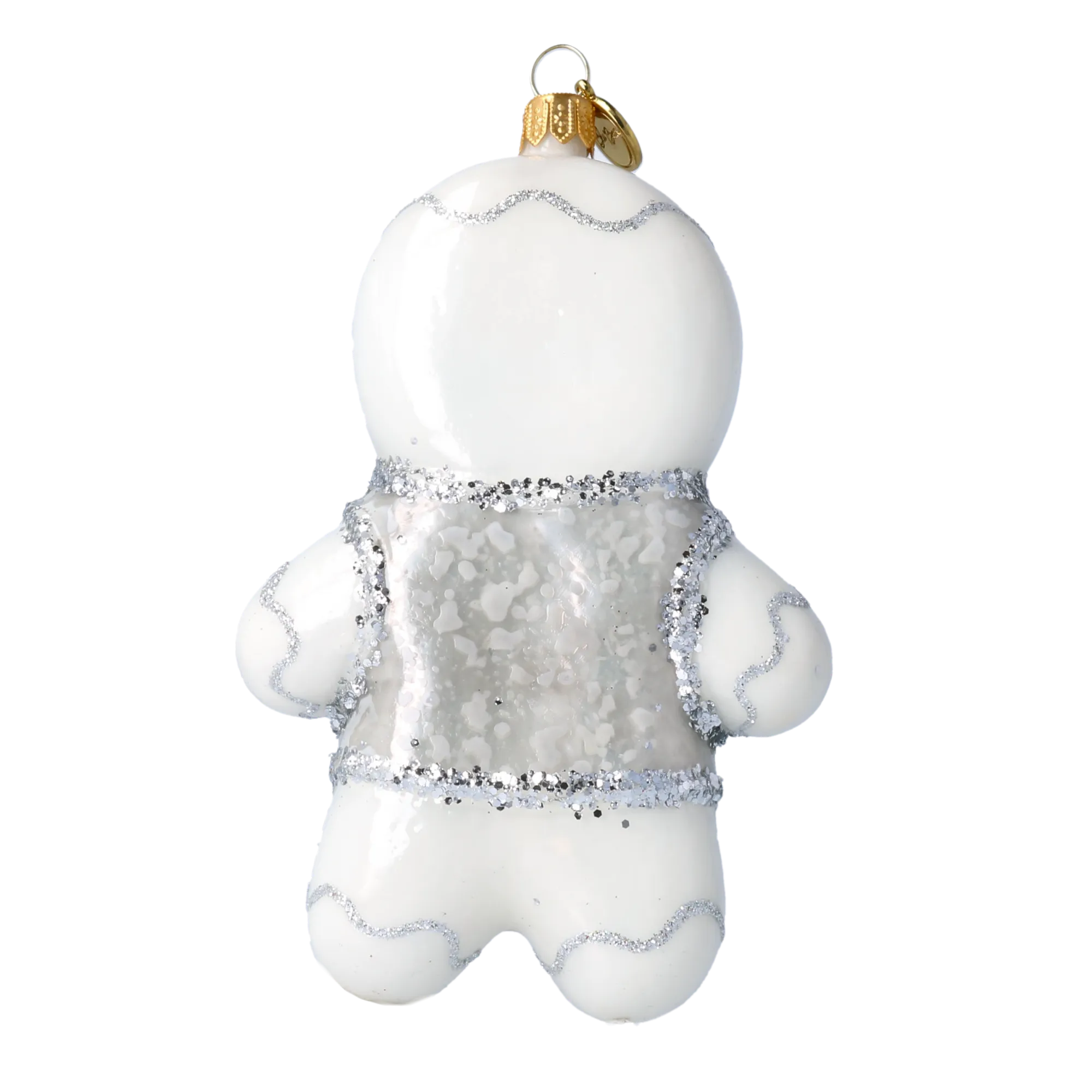 Dapper Silver Guest | Hand-Painted Glass Ornament | Blubom 2020-469