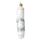 Dapper Silver Guest | Hand-Painted Glass Ornament | Blubom 2020-469