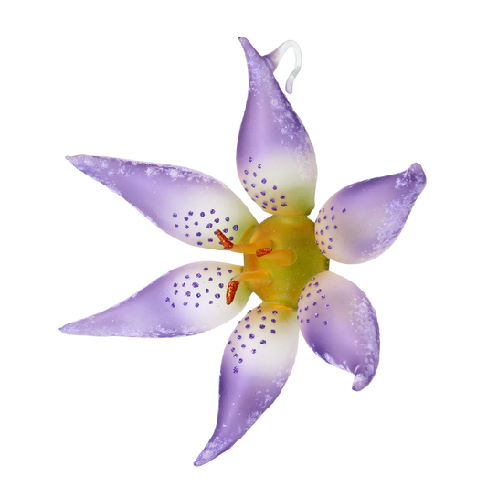 Amethyst Spotted Lily Premium christmas glass ornament 2020-490