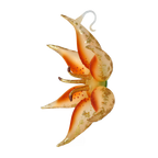 Saffron Ember Petal | Hand-Painted Glass Ornament | Blubom 2020-491