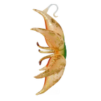Saffron Ember Petal | Hand-Painted Glass Ornament | Blubom 2020-491
