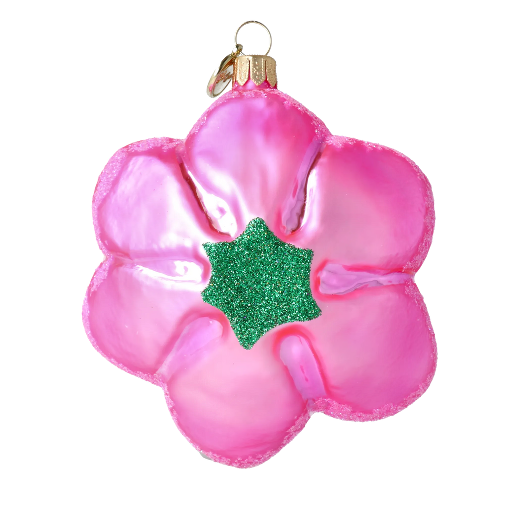 Wildflower Gilded Heart | Hand-Painted Glass Ornament | Blubom 2020-493