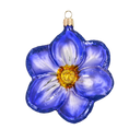 Load image into Gallery viewer, Blue flower. Handmade Glass Christmas ornament. 2020-494
