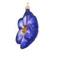 Load image into Gallery viewer, Blue flower. Handmade Glass Christmas ornament. 2020-494
