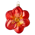 Scarlet Sovereign Bloom | Hand-Painted Glass Ornament | Blubom 2020-496