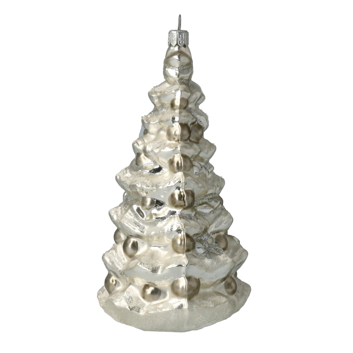 Frostbound Lunar Fir | Hand-Painted Glass Ornament | Blubom 2020-500
