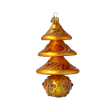 Saffron Meridian Solstice | Hand-Painted Glass Ornament | Blubom 2020-503