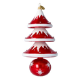 Load image into Gallery viewer, Snowcap Sparkle Tree Handmade Glass Christmas ornament
