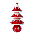 Load image into Gallery viewer, Snowcap Sparkle Tree Handmade Glass Christmas ornament
