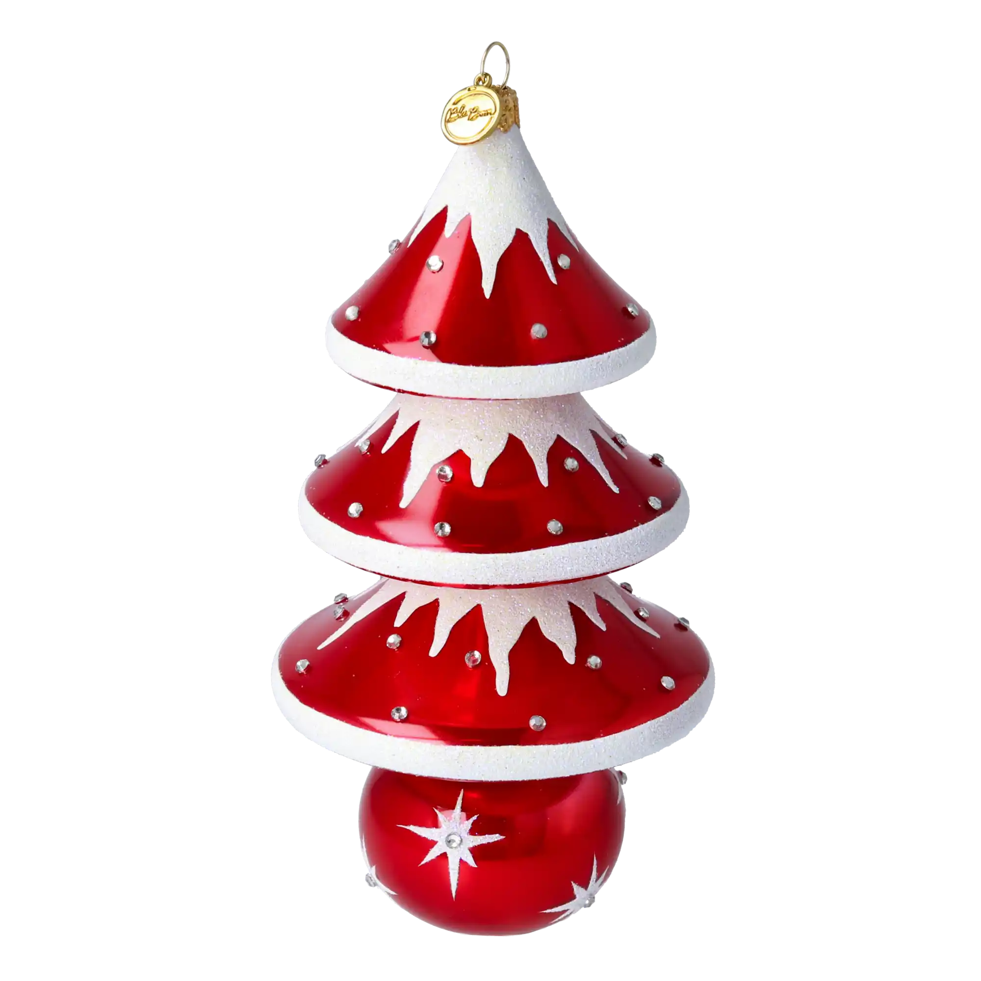Snowcap Sparkle Tree Handmade Glass Christmas ornament
