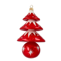 Scarlet Winter Sovereign | Hand-Painted Glass Ornament | Blubom 2020-504