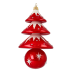 Scarlet Winter Sovereign | Hand-Painted Glass Ornament | Blubom 2020-504