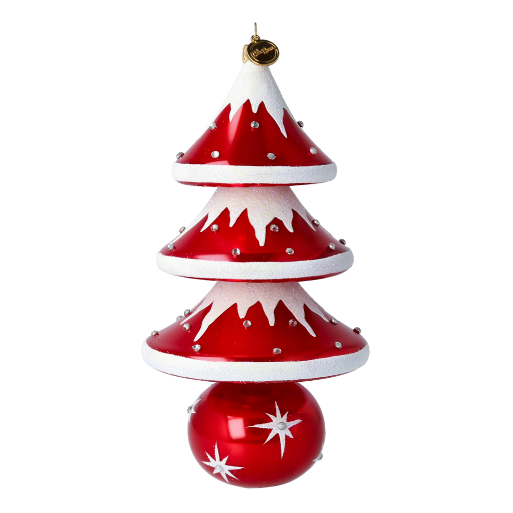 Scarlet Winter Sovereign | Hand-Painted Glass Ornament | Blubom 2020-504