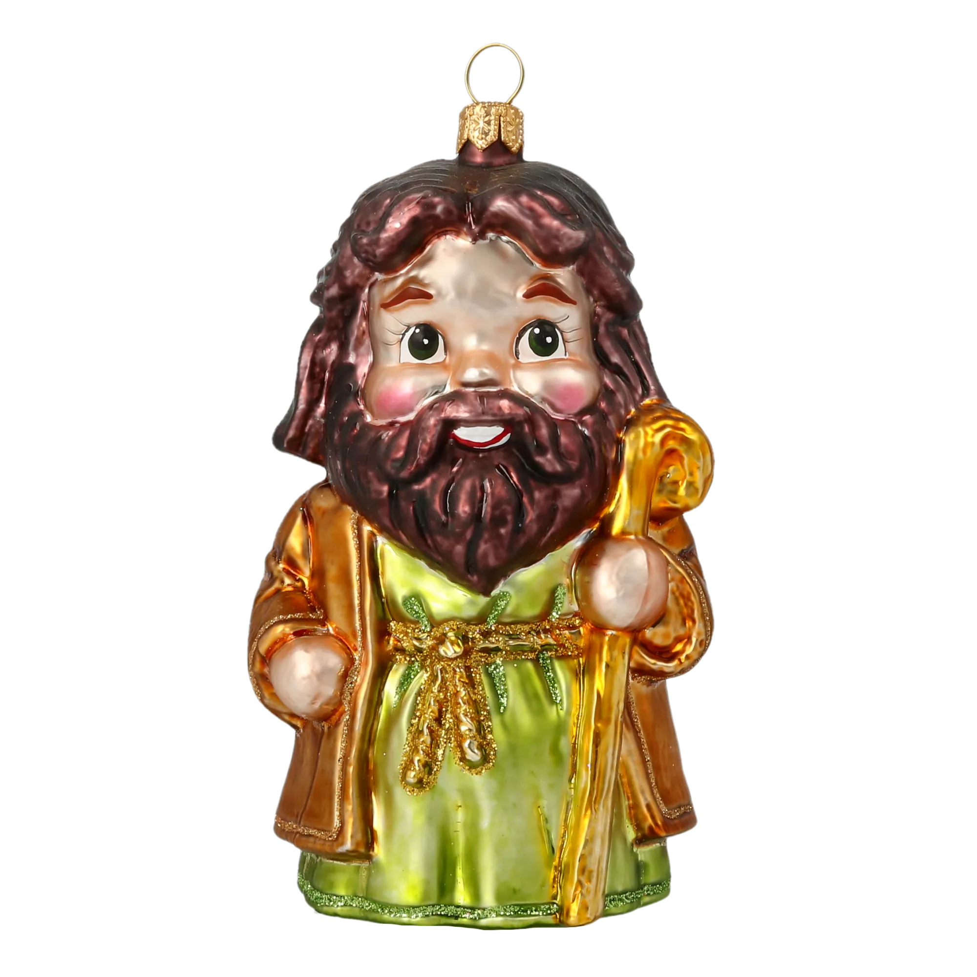 Christmas Ornament - St. Joseph. Handmade Glass Christmas ornament. 2020-517
