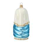 Serene Azure Devotion | Hand-Painted Glass Ornament | Blubom 2020-518
