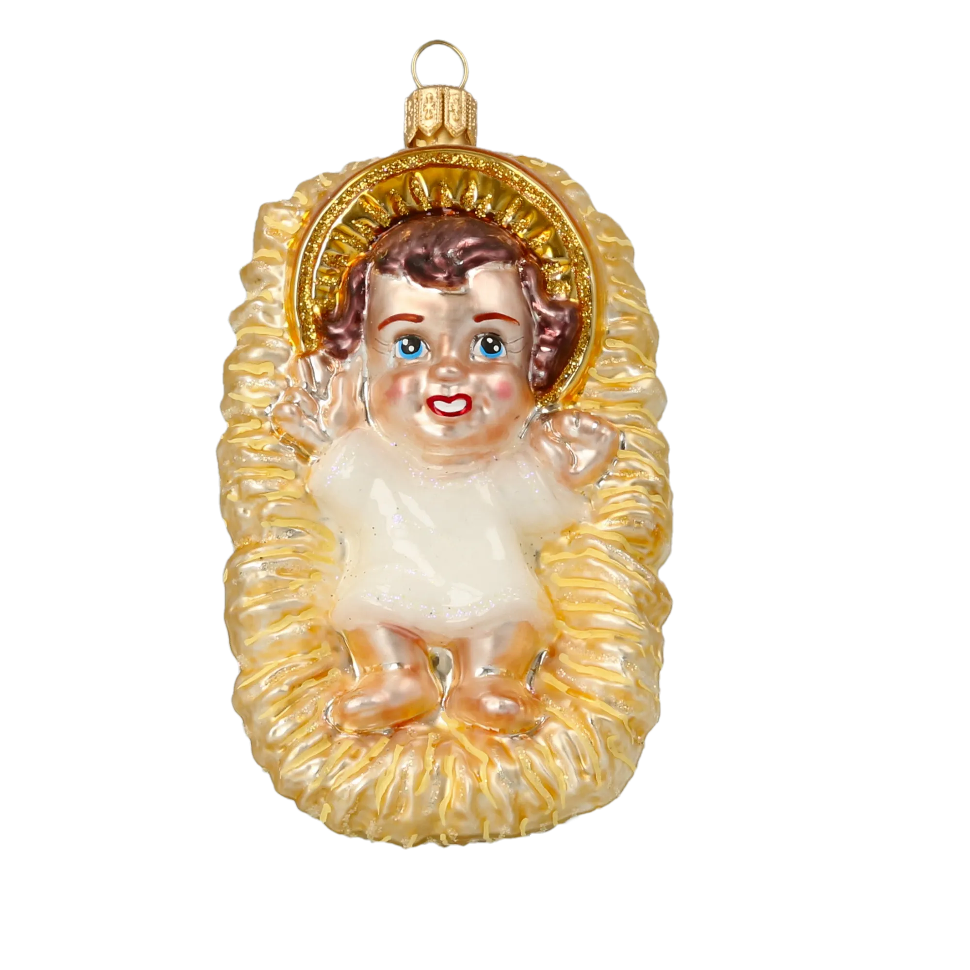 Jesus. Handmade Glass Christmas ornament. 2020-519