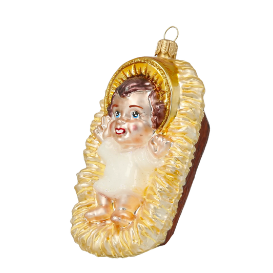 Jesus. Handmade Glass Christmas ornament. 2020-519