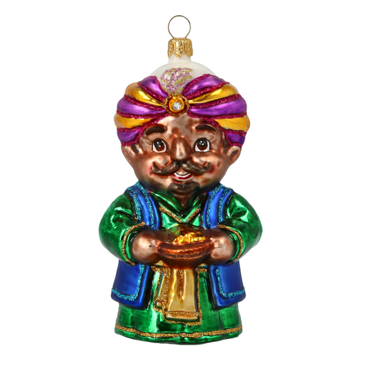 King Balthazar. Handmade Glass Christmas ornament. 2020-520