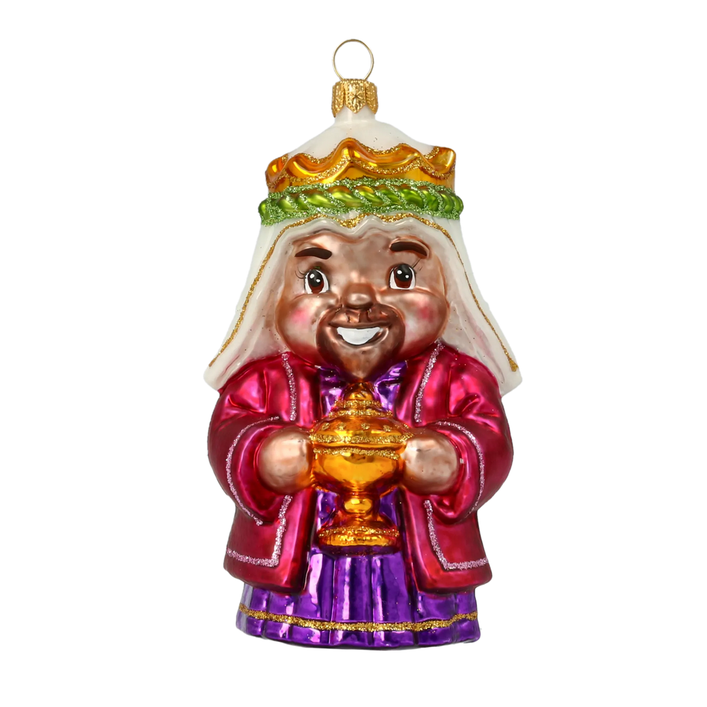 Benevolent Gilded Sovereign | Hand-Painted Glass Ornament | Blubom 2020-521