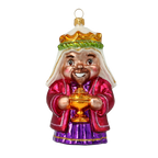 Benevolent Gilded Sovereign | Hand-Painted Glass Ornament | Blubom 2020-521