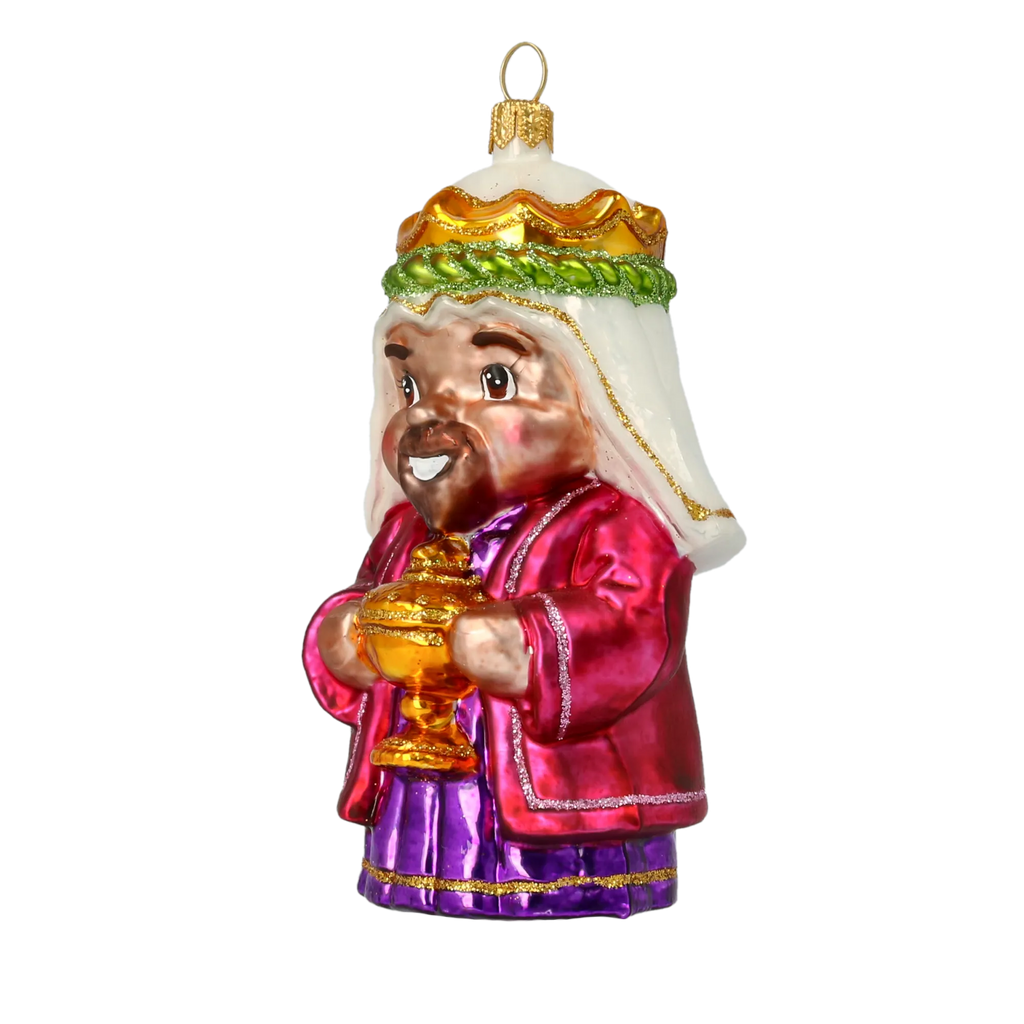 Benevolent Gilded Sovereign | Hand-Painted Glass Ornament | Blubom 2020-521