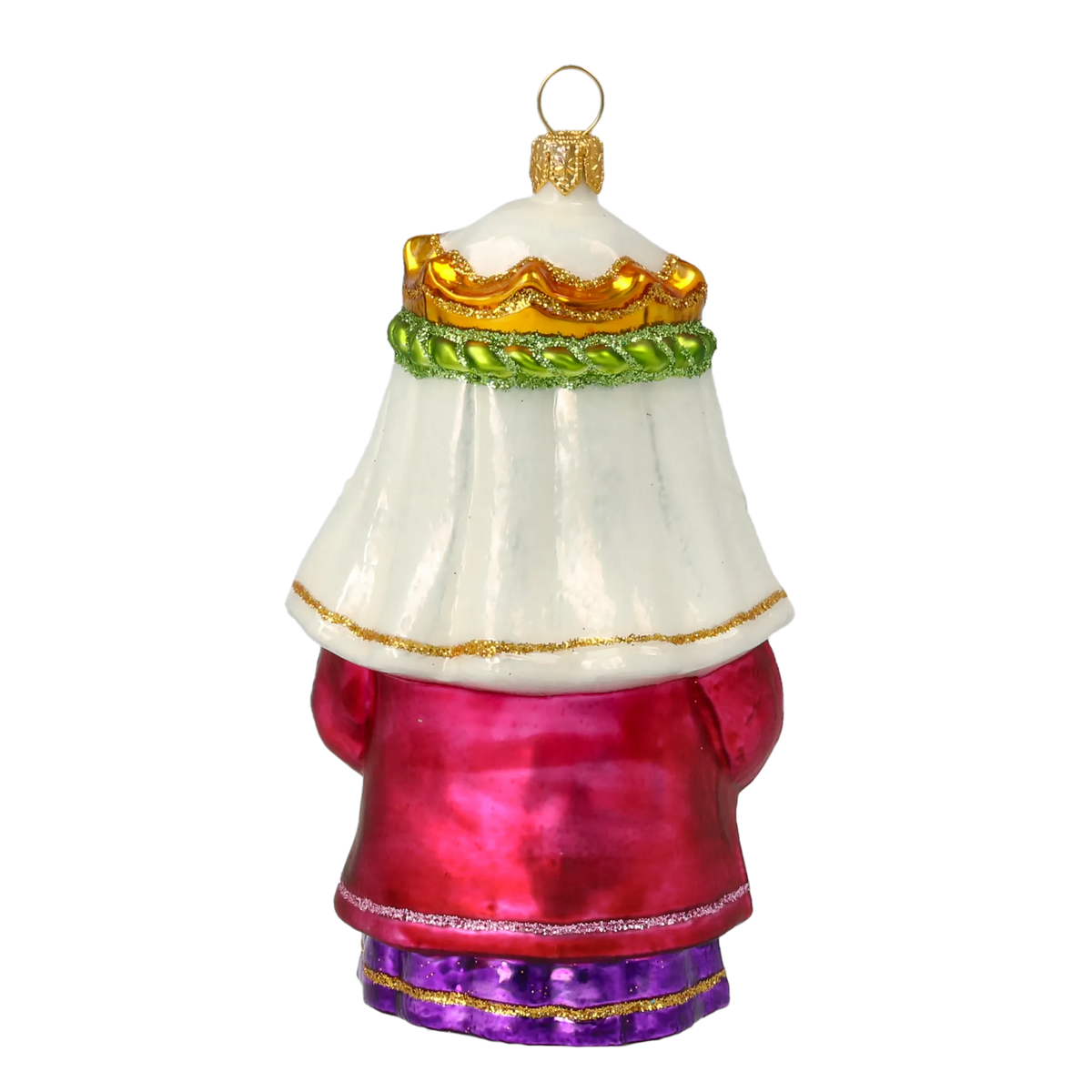 Benevolent Gilded Sovereign | Hand-Painted Glass Ornament | Blubom 2020-521