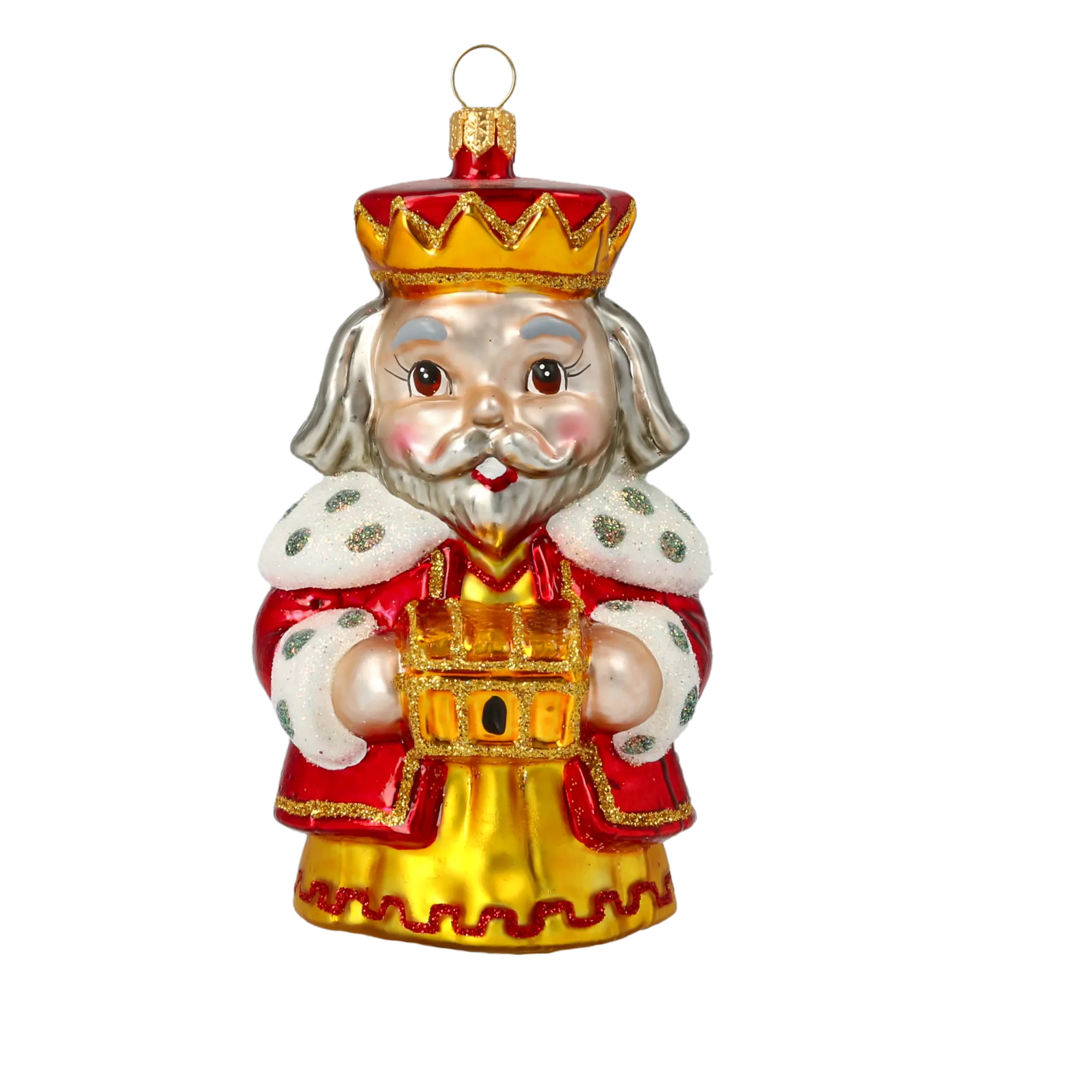 King Melchior. Handmade Glass Christmas ornament. 2020-522
