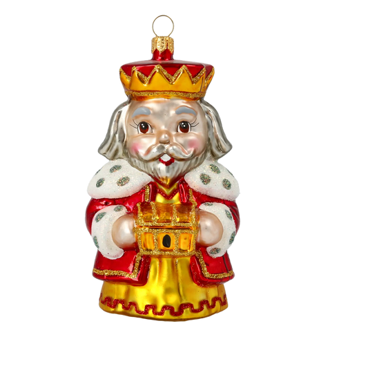 King Melchior. Handmade Glass Christmas ornament. 2020-522