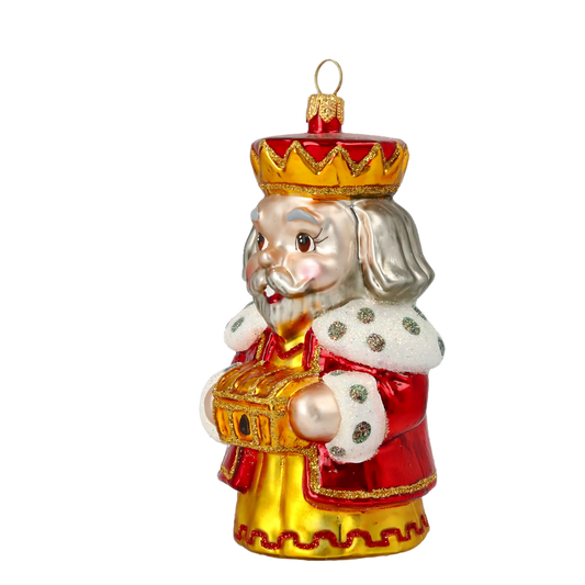 King Melchior. Handmade Glass Christmas ornament. 2020-522