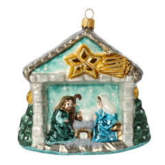 Starlit Nativity in Teal