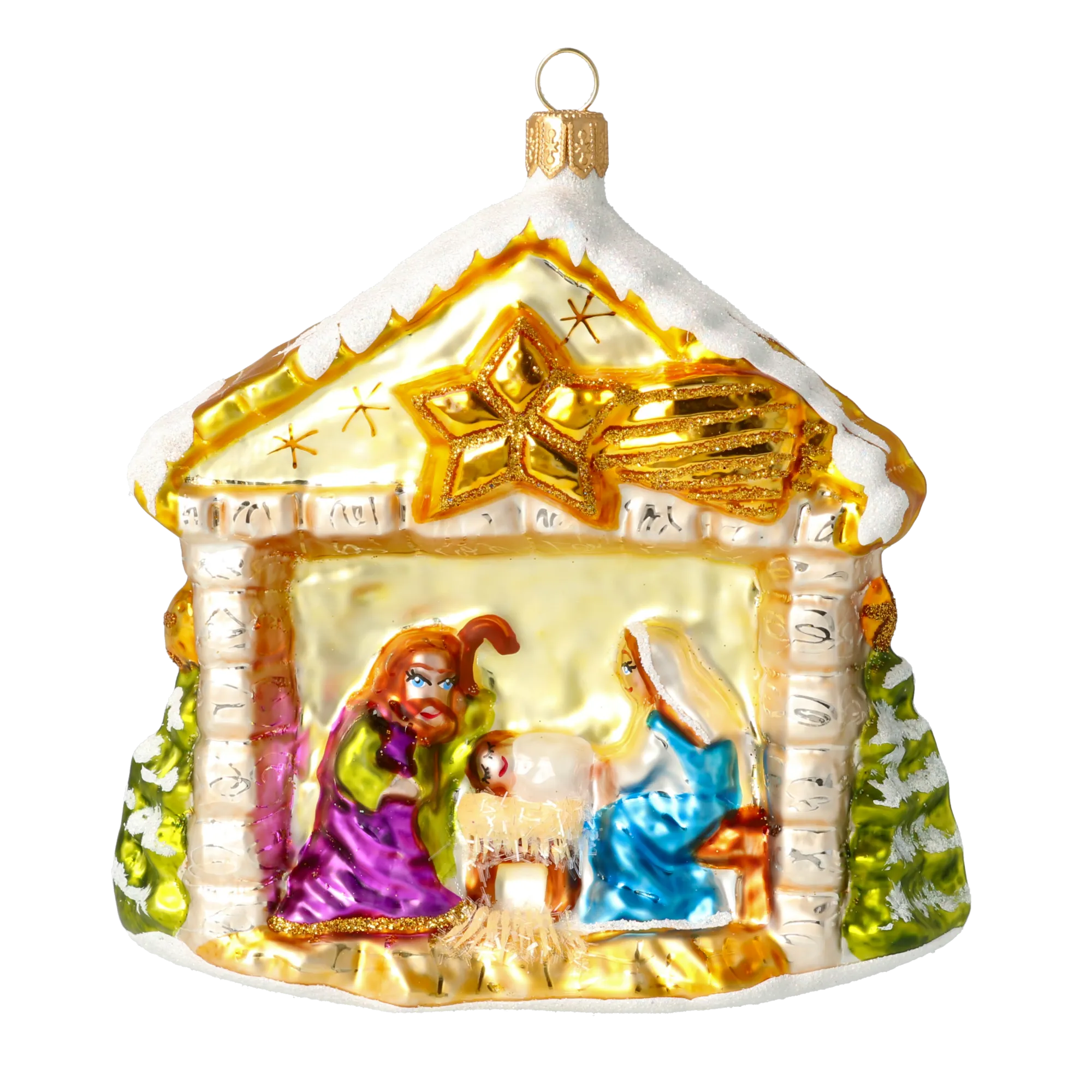Starlit Nativity in Gold